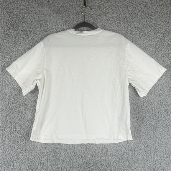 AGOLDE Salma Tee Crewneck Short Sleeve Cotton Relaxed White Top Size S - Picture 14 of 16